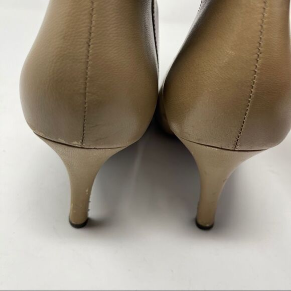 ALDO Boots High Heel Boots Mid Calf 
Tan Pointed Toe Quality Leather Size 7.5 38 - Picture 5 of 9